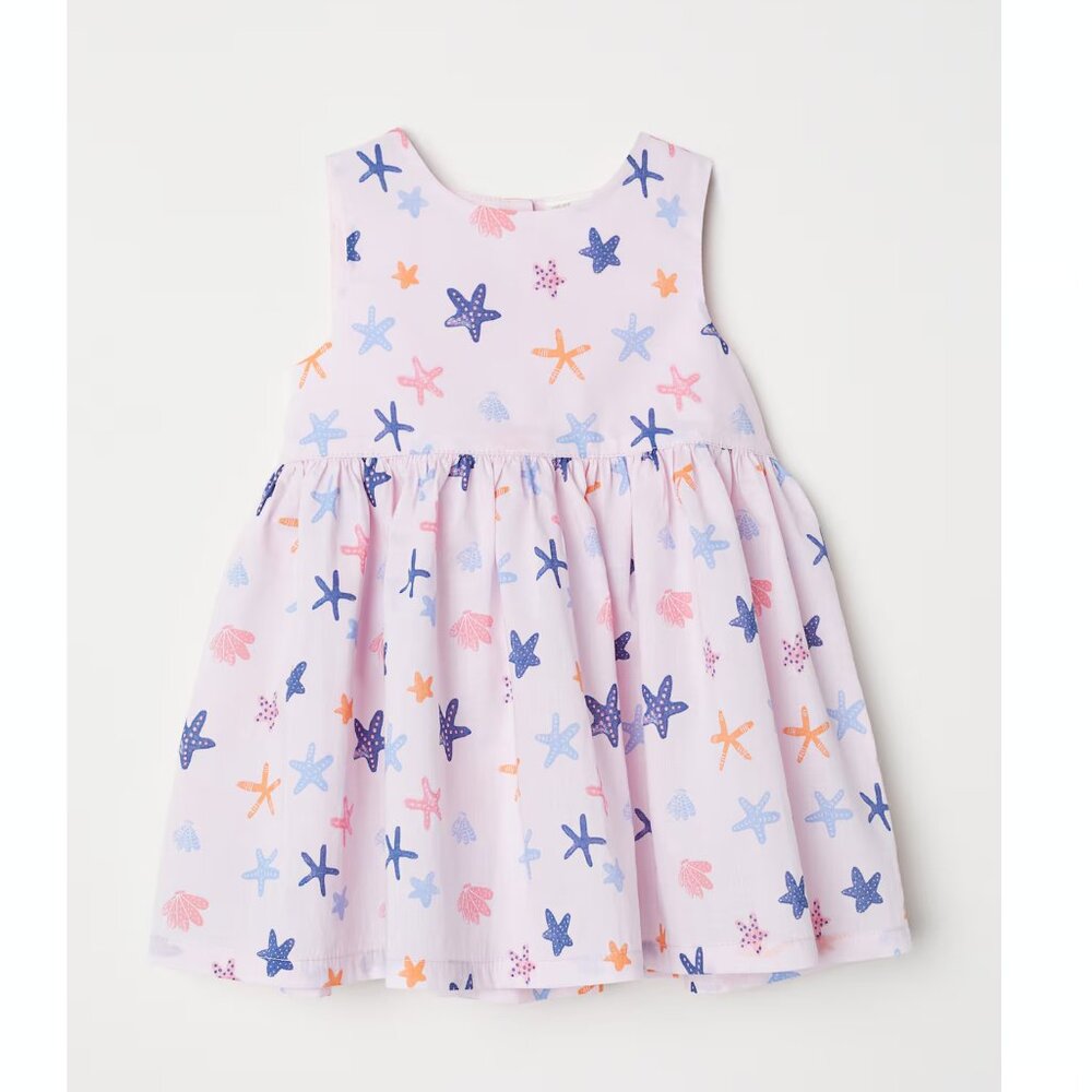 H&M Baby Girls Starfish Print Sleeveless Cotton Dress